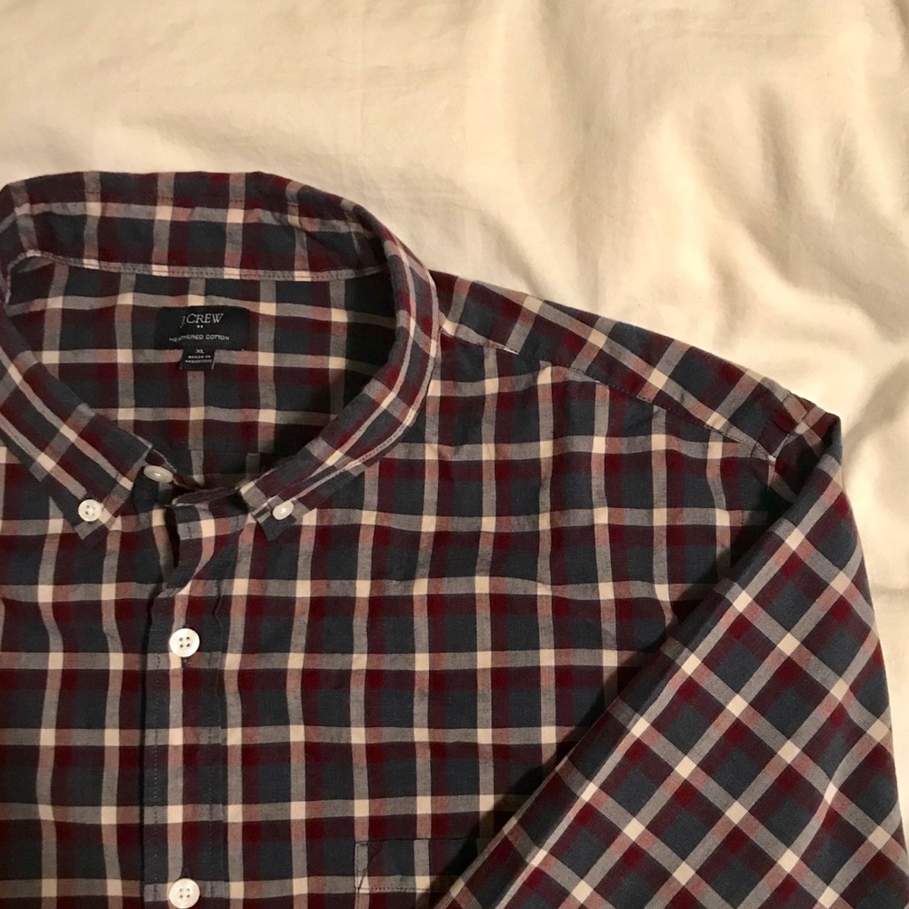 J. Crew Men’s Plaid Casual Dress Shirt